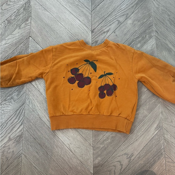 Soft Gallery Mustard Sweatshirt with Cherry Design - Picture 1 of 3